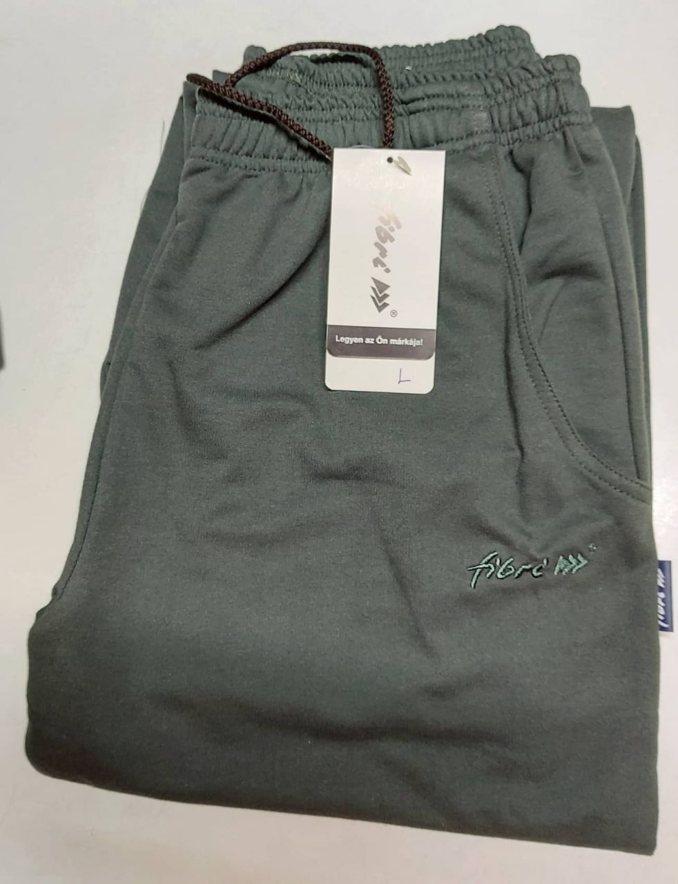 Fibri szabadidő nadrág vékony khaki zöld