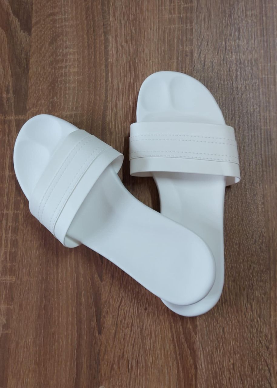 Csíkos papucs új modell FEHÉR 